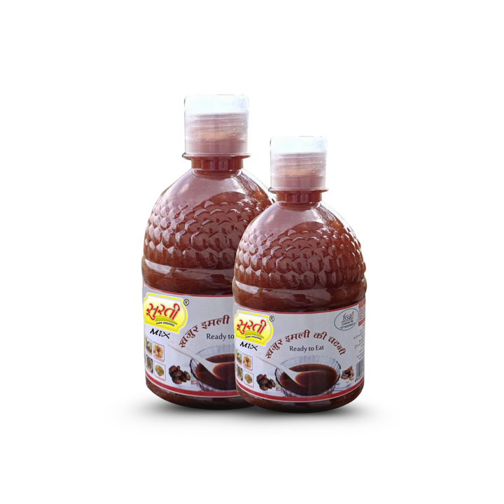 Surtimix Khajur Chutney – सुरतीमिक्स खजूर चटनी – Sweet & Tangy Date Chutney  |450 gm Pack of 2 - |