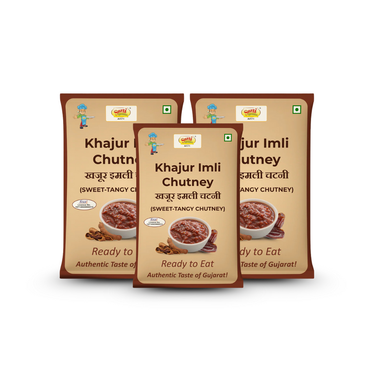 Surtimix Khajur Chutney – सुरतीमिक्स खजूर चटनी – Sweet & Tangy Date Chutney  |110gm  Pack of 3 |