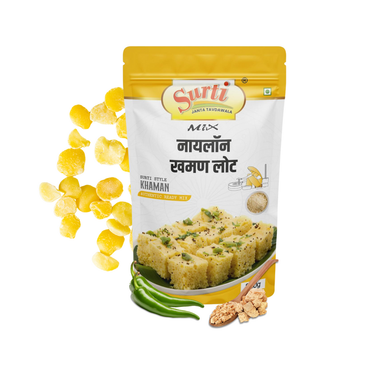 SurtiMix Nylon Khaman Atta - सूरतमिक्स नायलॉन खमन - – Soft & Spongy Gujarati Snack Mix