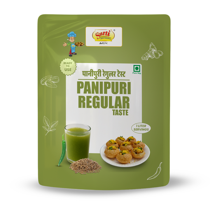 Surtimix PaniPuri | Gol Gappa Paste | Puchka | Pakodi | Pani Patasha | Water Balls Paste Regular – पानी पूरी गोलगप्पे रेगुलर – Classic & Crunchy Street-Style Snack
