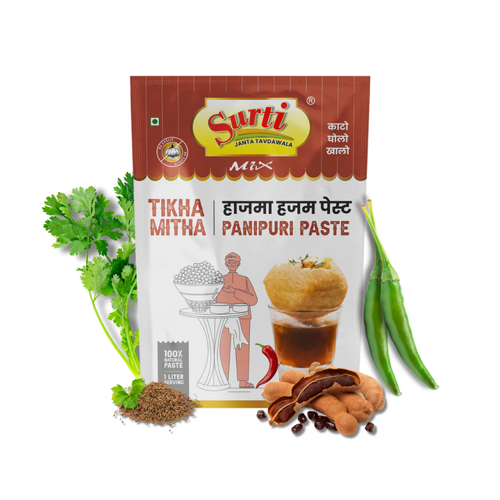 Surtimix Haajma Hajam PaniPuri | Gol Gappa Paste  | Puchka | Pakodi | Pani Patasha | Water Balls Paste  – हाजमा हजम पानी पूरी गोलगप्पे – No Onion, No Garlic – A Tangy & Digestive Delight