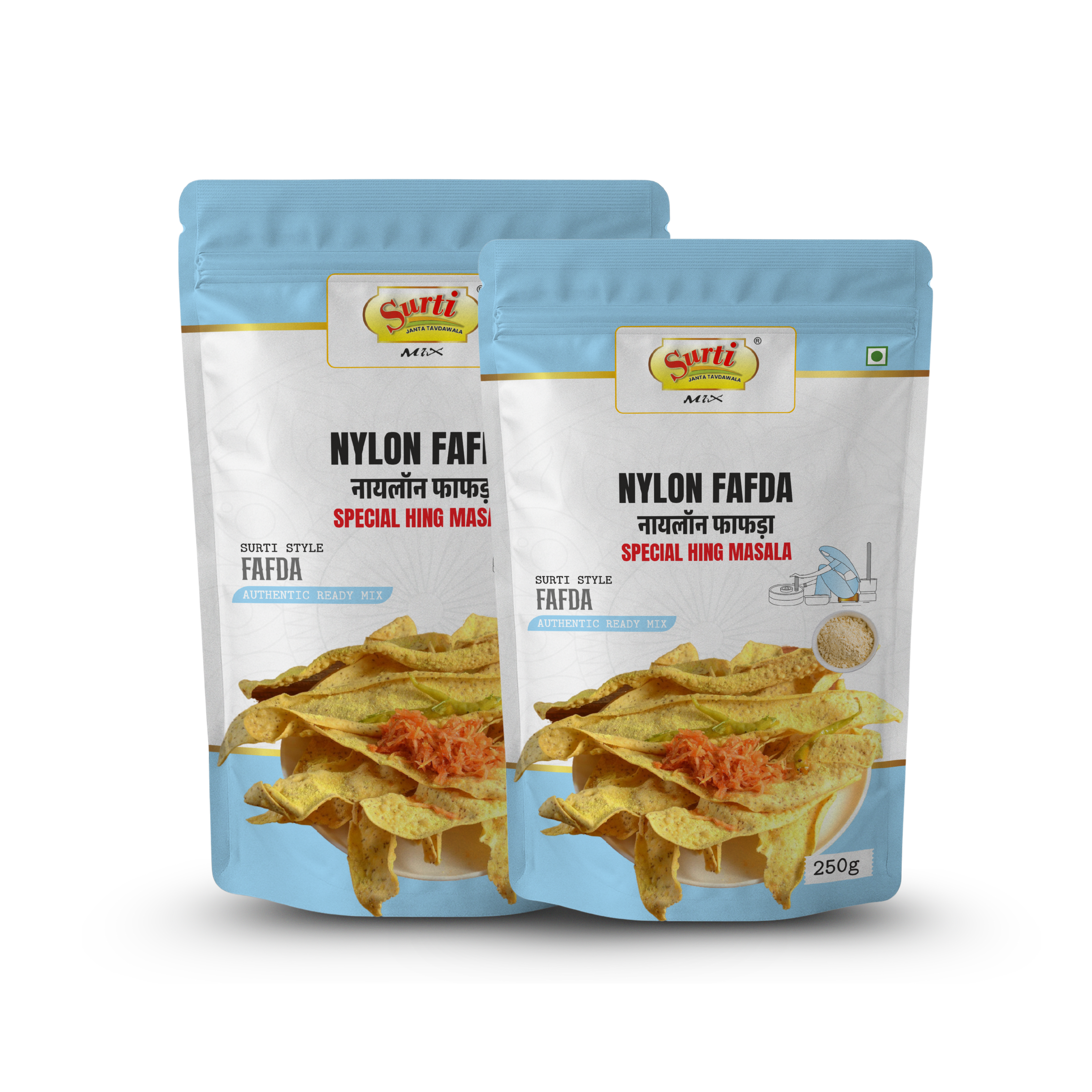 सुर्टिमिक्स गुजराती नायलॉन फाफड़ा - गुजराती सोया फाफड़ा - कुरकुरा और प्रामाणिक गुजराती स्नैक