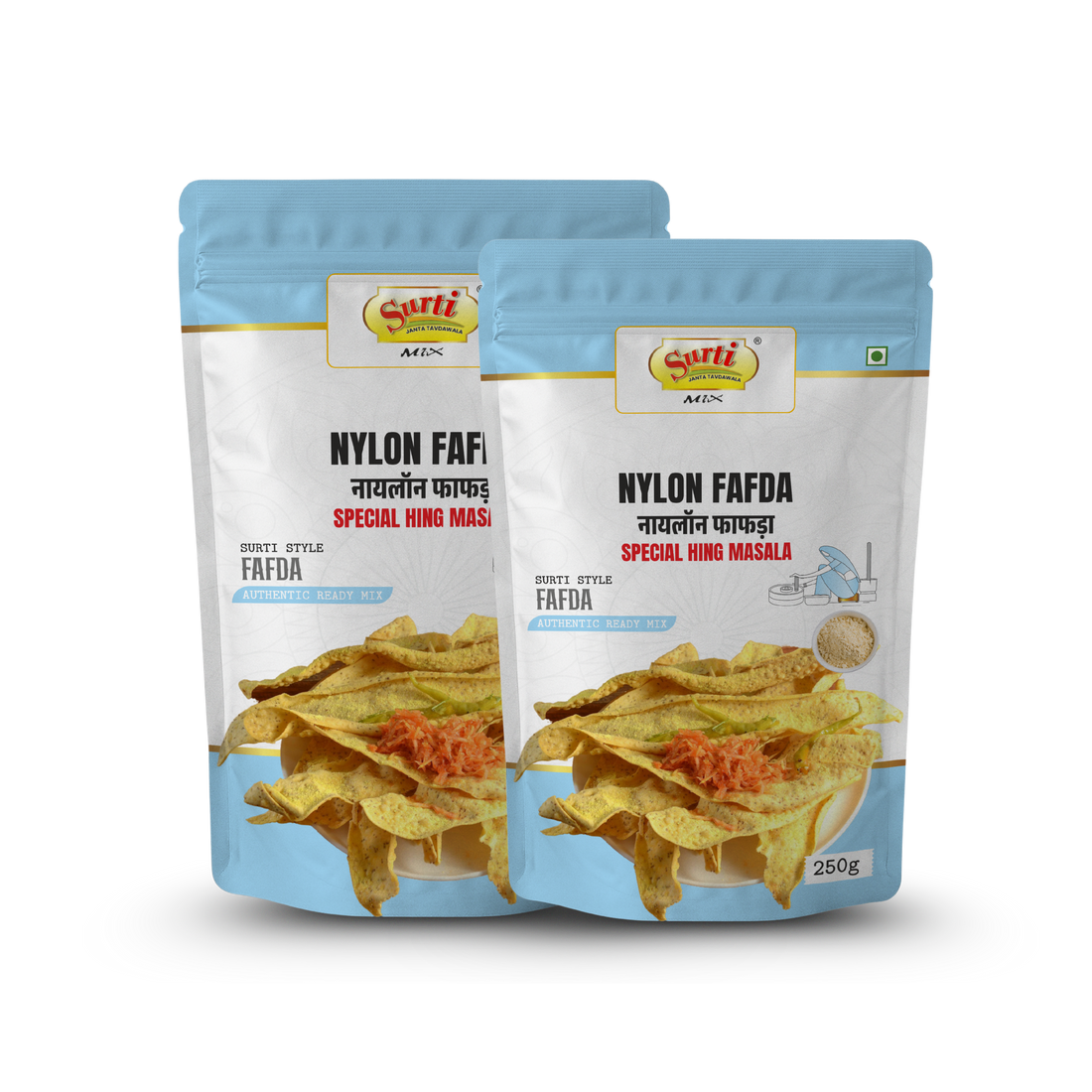 Surtimix Gujarati Nylon Fafda Atta – गुजराती नायलॉन फाफड़ा – Crispy & Authentic Gujarati  Snack  | Pack Of 2 |