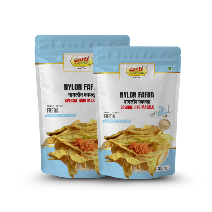 Surtimix Gujarati Nylon Fafda Atta – गुजराती नायलॉन फाफड़ा – Crispy & Authentic Gujarati  Snack  | Pack Of 2 |