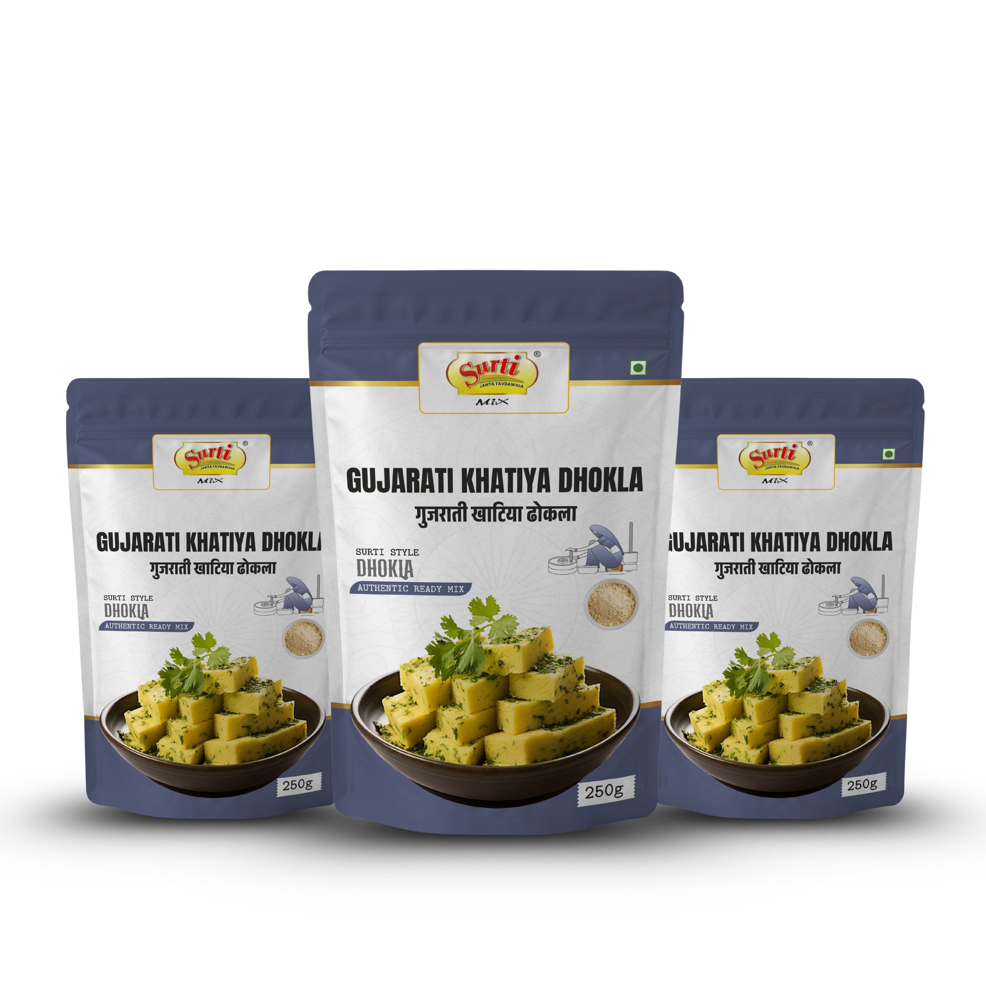 सुर्टिमिक्स गुजराती खटिया ढोकला - गुजराती खटिया ढोकला - पारंपरिक तीखा और फूला हुआ नाश्ता