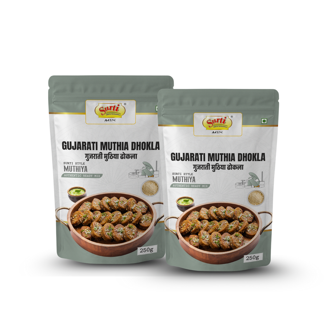 Surtimix Gujarati Muthiya Dhokla Atta – गुजराती मुठिया ढोकला – Healthy & Flavorful Snack  |Pack Of 2|