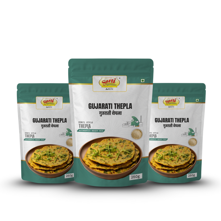 Surtimix Gujarati Thepla Atta – गुजराती थेपला आटा – Authentic Spiced Flatbread Mix |Pack Of 3|