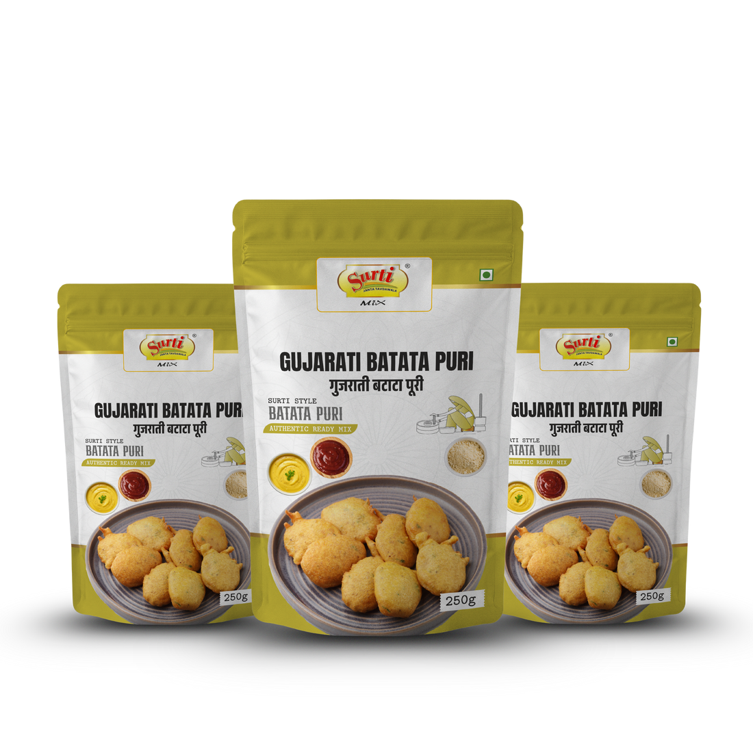 Surtimix Gujarati Batata Puri Atta – गुजराती बटाटा पूरी आटा – Crispy & Flavorful Snack |Pack Of 3|