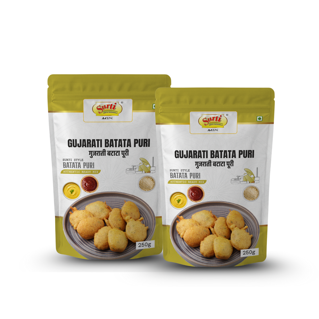 Surtimix Gujarati Batata Puri Atta – गुजराती बटाटा पूरी आटा – Crispy & Flavorful Snack |Pack Of 2|