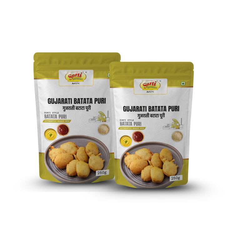 Surtimix Gujarati Batata Puri Atta – गुजराती बटाटा पूरी आटा – Crispy & Flavorful Snack |Pack Of 2|
