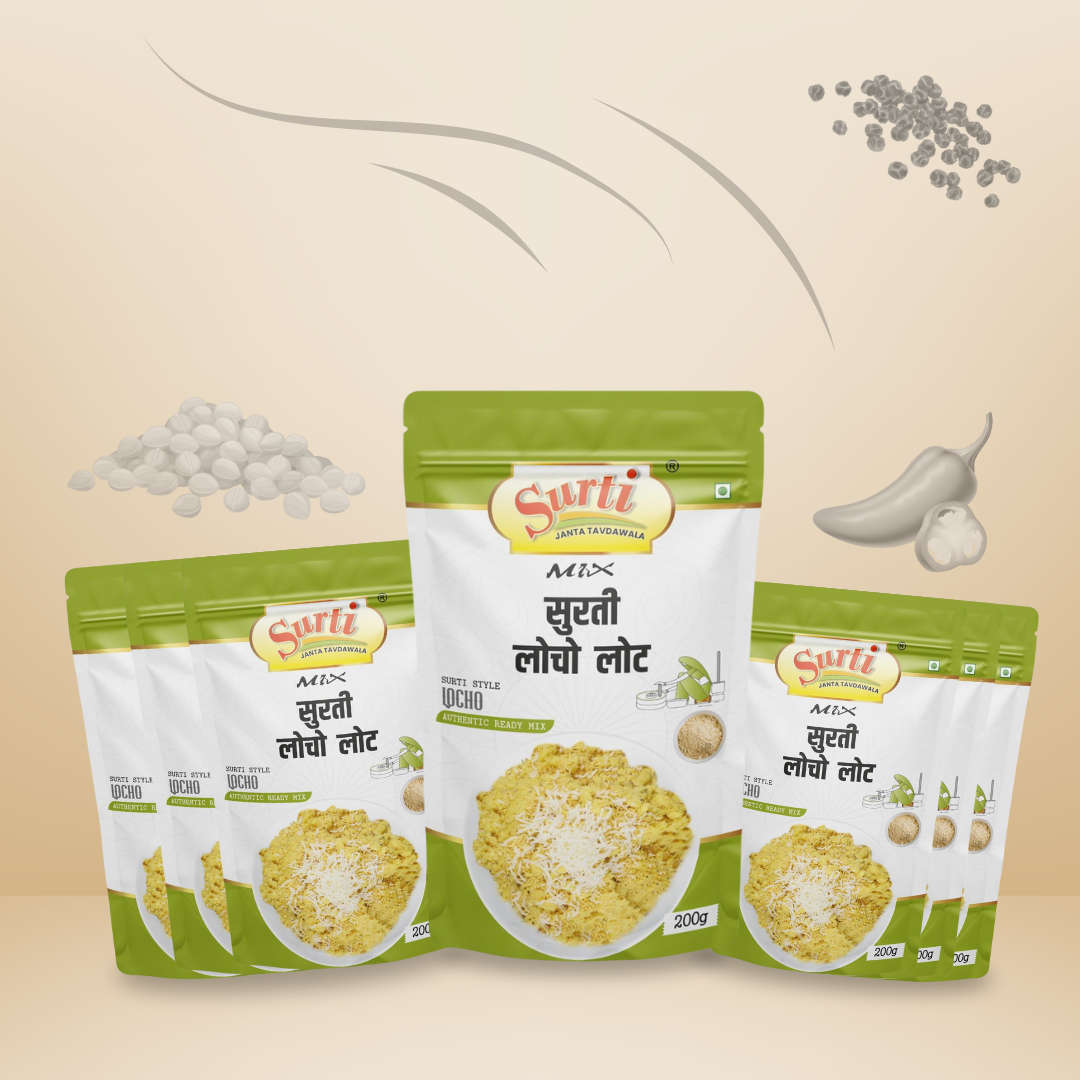 Surtimix Surti Locho Atta  – सुरती लोचो आटा – Authentic Gujarati Snack Mix, 200g (1 Packs) | 400g (1 Packs) | 600g ( 1 Packs) | 1kg (1 Pack)