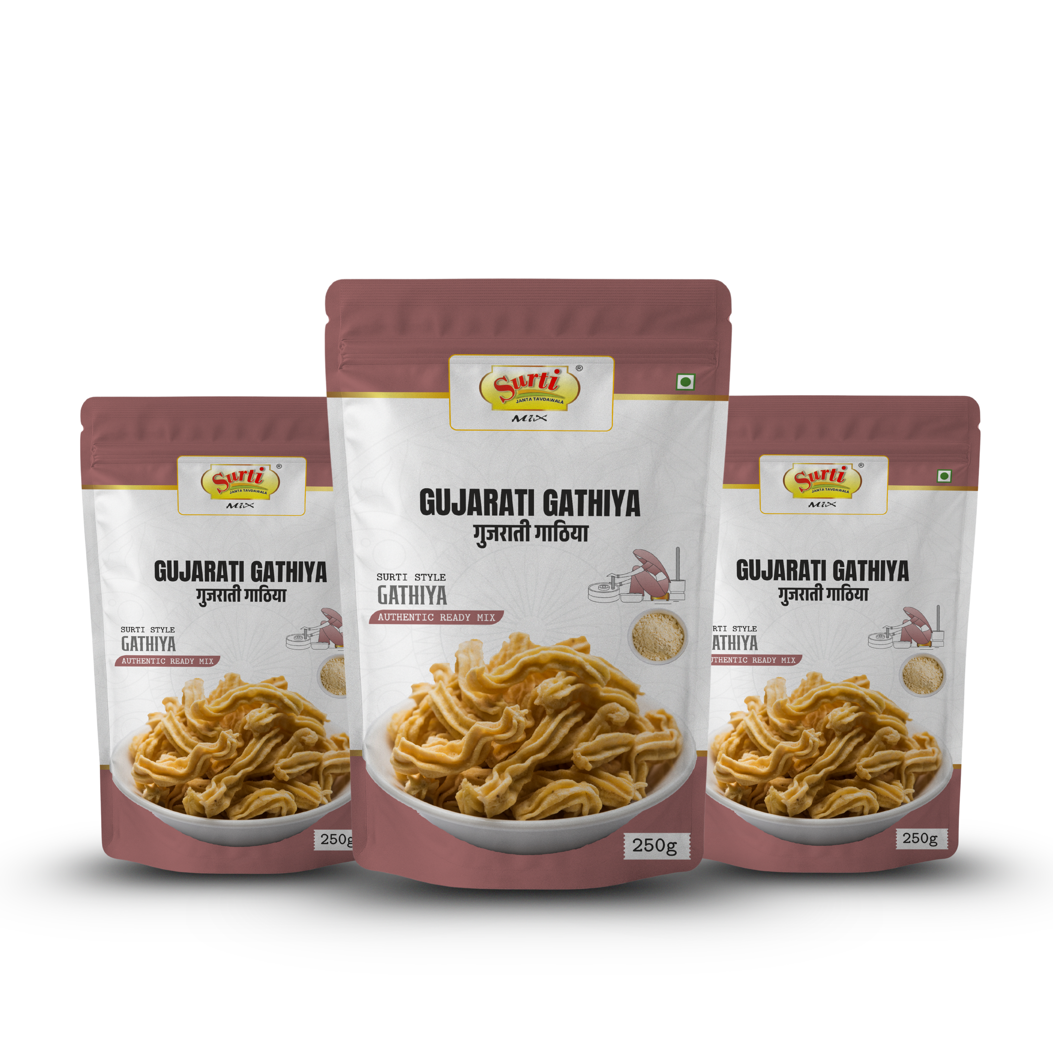 Surtimix  Premium Soft Gujarati Gathiya Atta – गुजराती गाठिया आटा – Crispy & Authentic Snack Mix |Pack Of 3|
