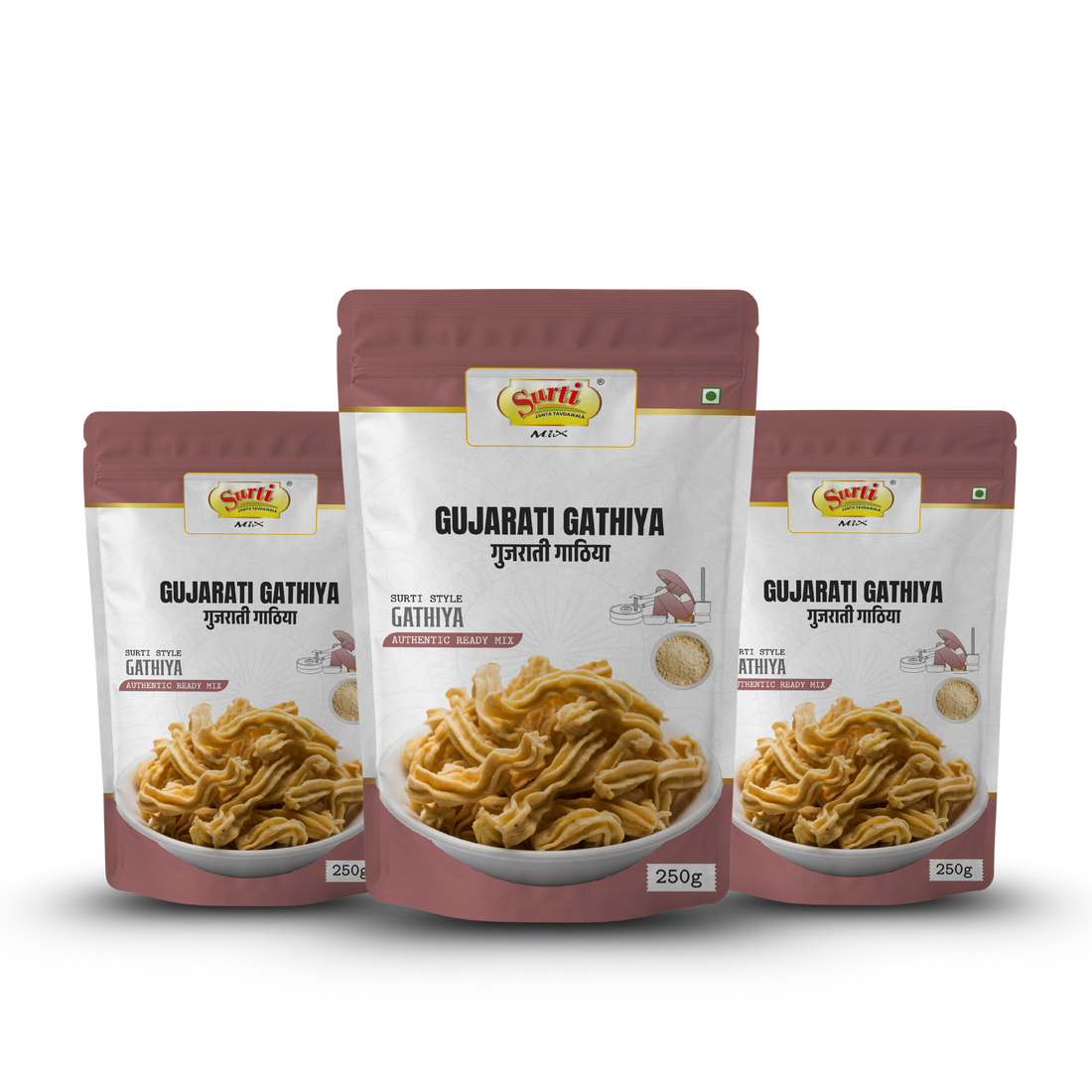 Surtimix  Premium Soft Gujarati Gathiya Atta – गुजराती गाठिया आटा – Crispy & Authentic Snack Mix |Pack Of 3|