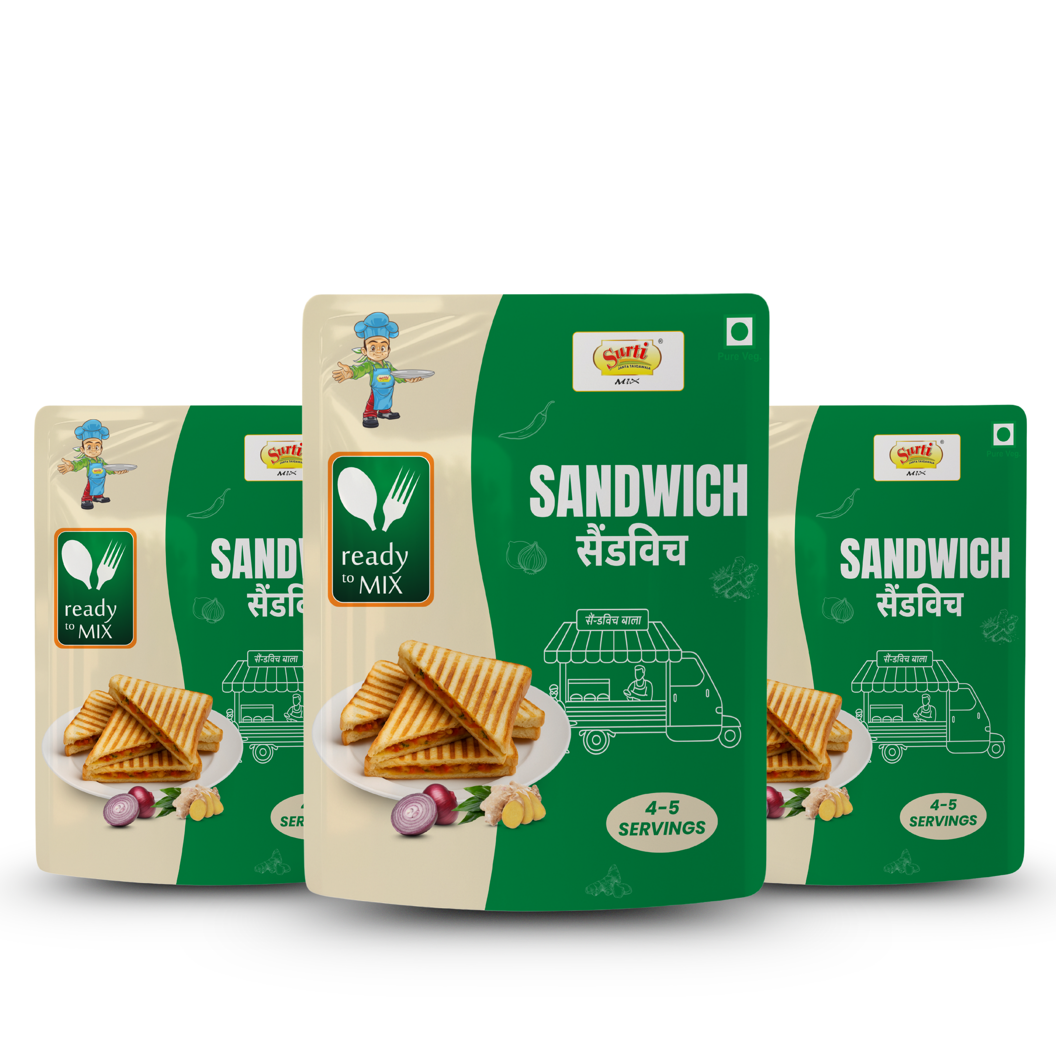 सुर्टिमिक्स सैंडविच मसाला - मसाला मसाला - ज़ायकेदार और स्वादिष्ट मसाला मिश्रण