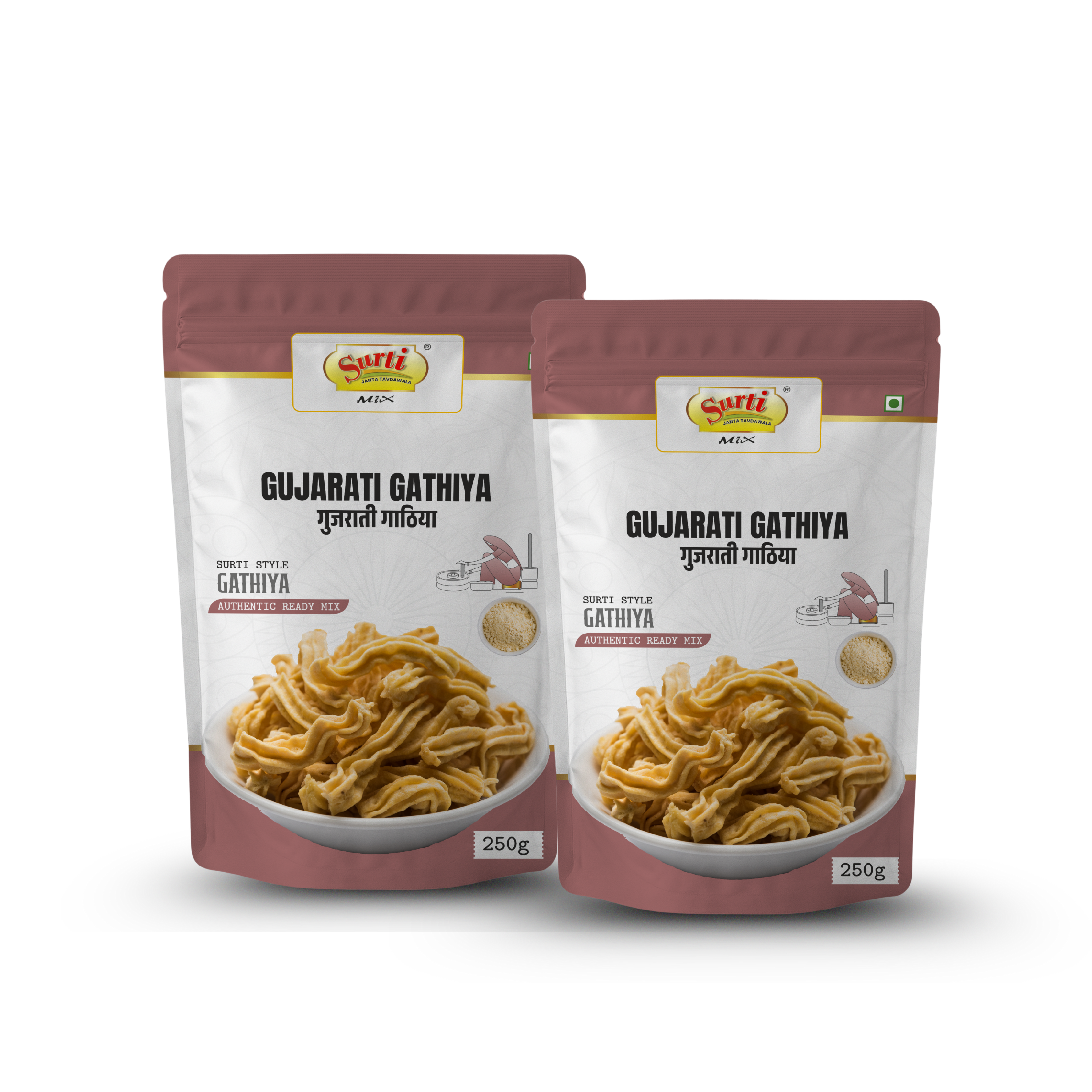 Surtimix  Premium Soft Gujarati Gathiya Atta – गुजराती गाठिया आटा – Crispy & Authentic Snack Mix |Pack Of 2|