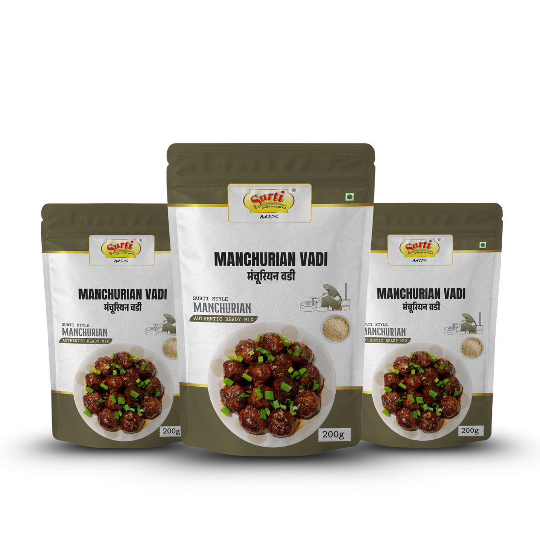 Surtimix Manchurian Vadi Atta – मनचूरियन वड़ी आटा – Fusion of Indian & Chinese Flavors  |Pack Of 3|