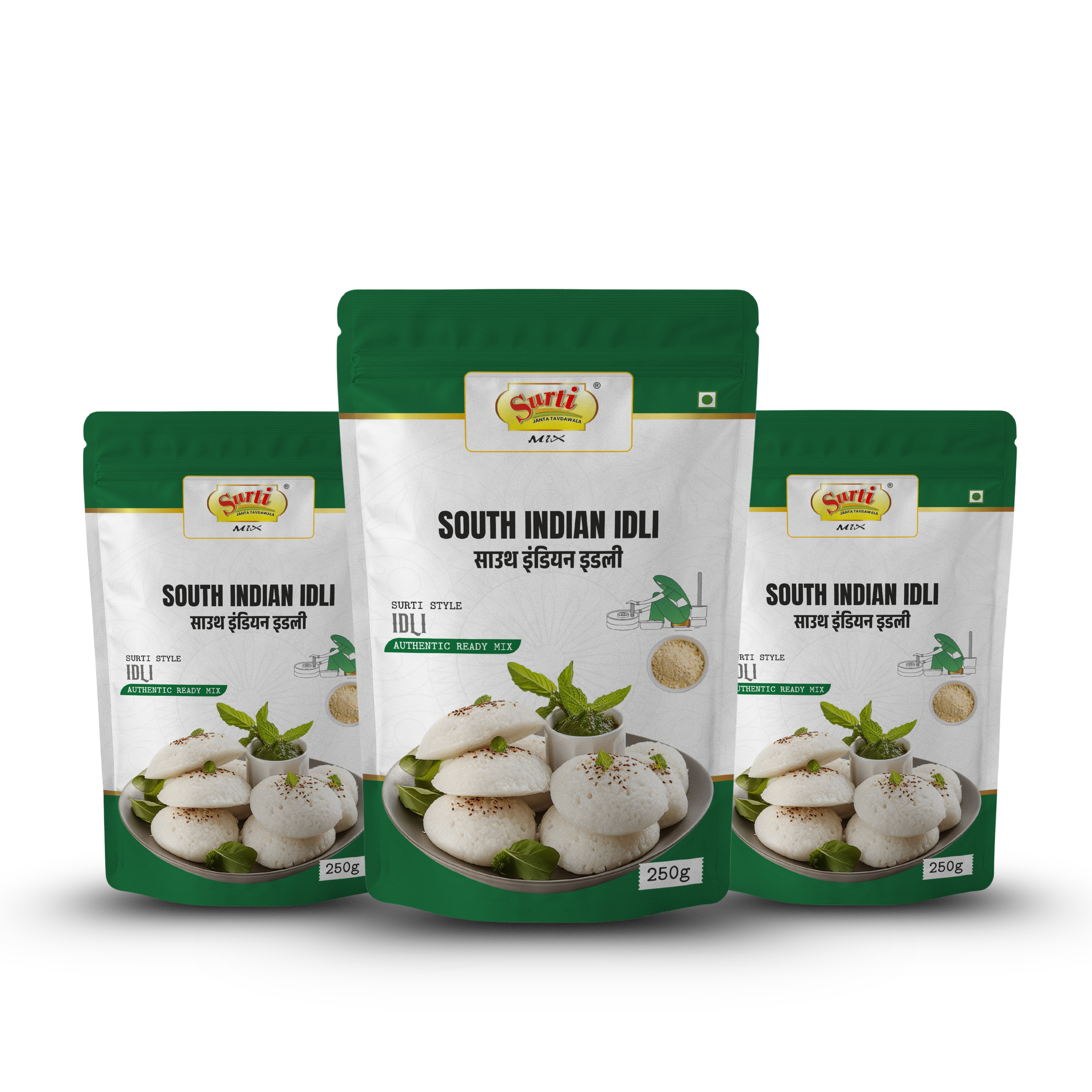 Surtimix South Indian Idli Atta - साउथ इंडियन इडली आटा - Soft & Fluffy Steamed Snack  |Pack Of 3|