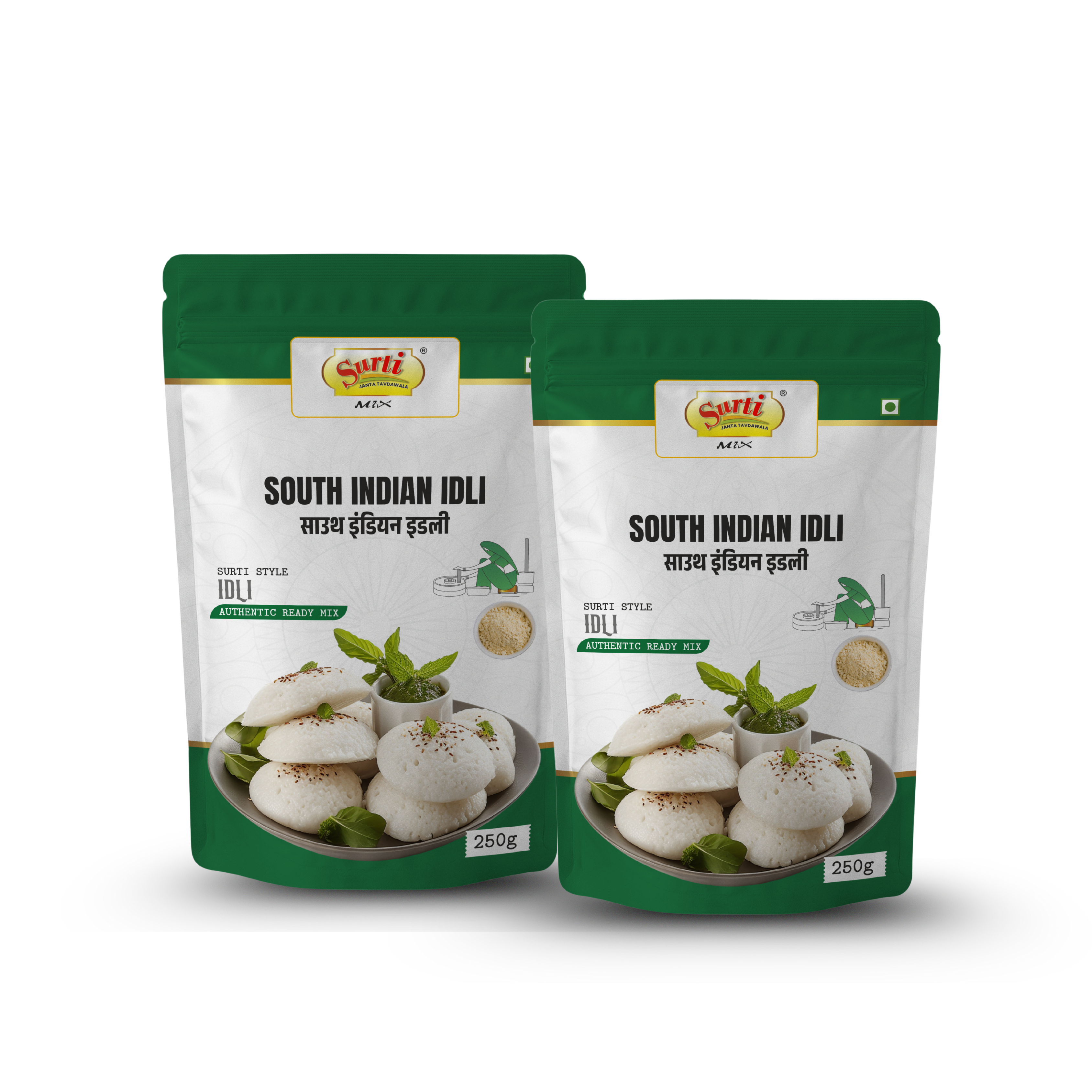 Surtimix South Indian Idli Atta - साउथ इंडियन इडली आटा - Soft & Fluffy Steamed Snack  |Pack Of 2|
