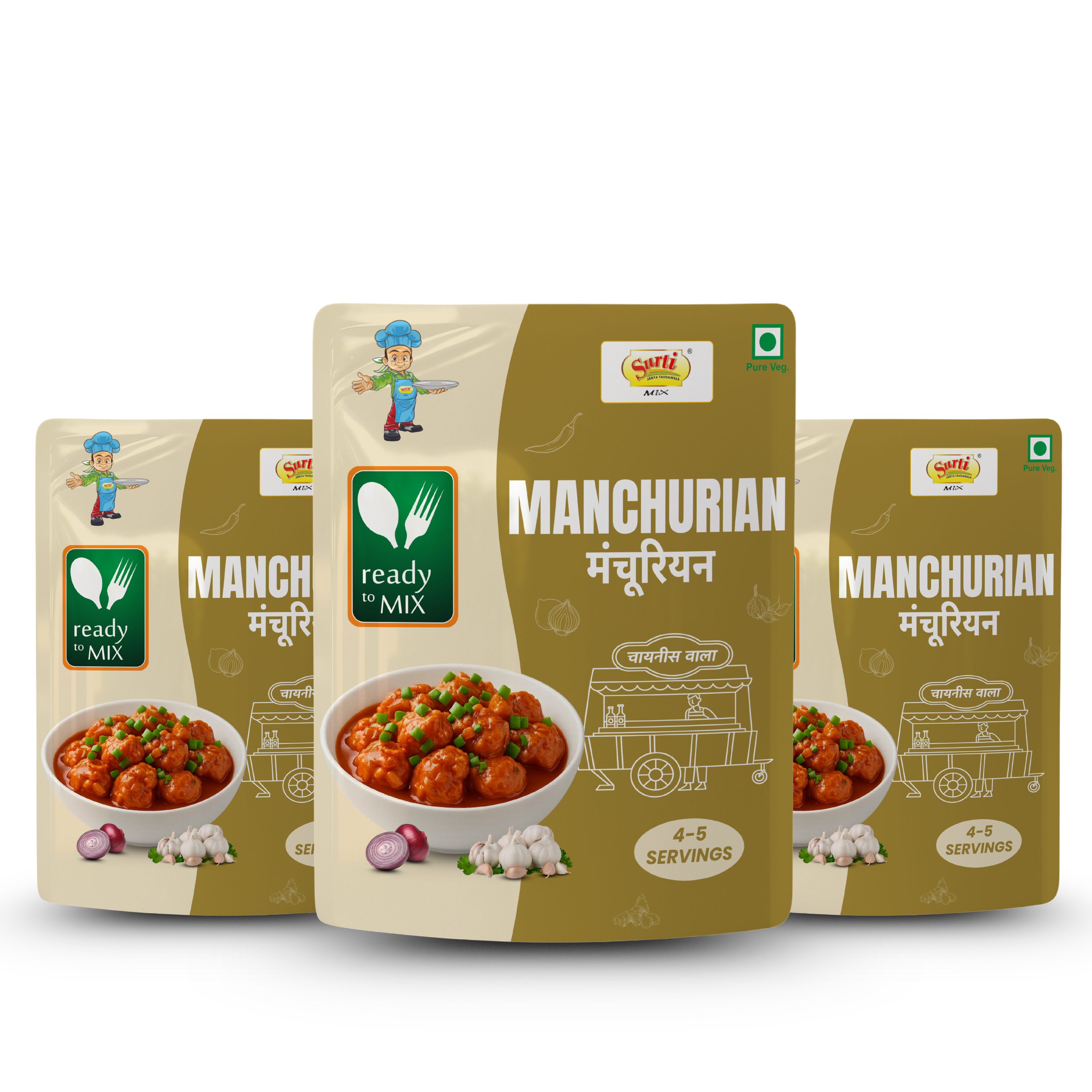Surtimix Manchurian Masala – मंचूरियन मसाला – Perfect Indo-Chinese Spice Blend Pack Of 3|