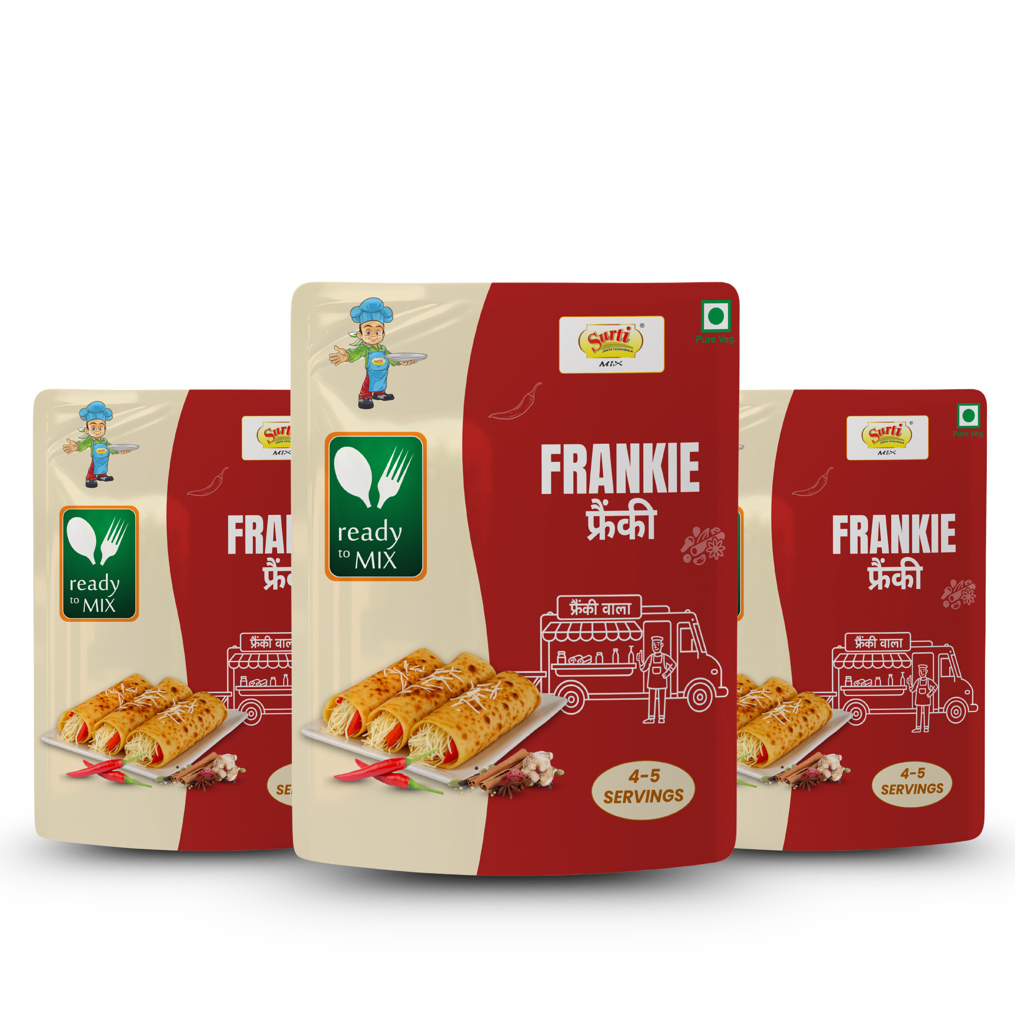 Surtimix Frankie Masala – फ्रेंकी मसाला – Spicy & Tangy Wrap Seasoning |Pack Of 3|