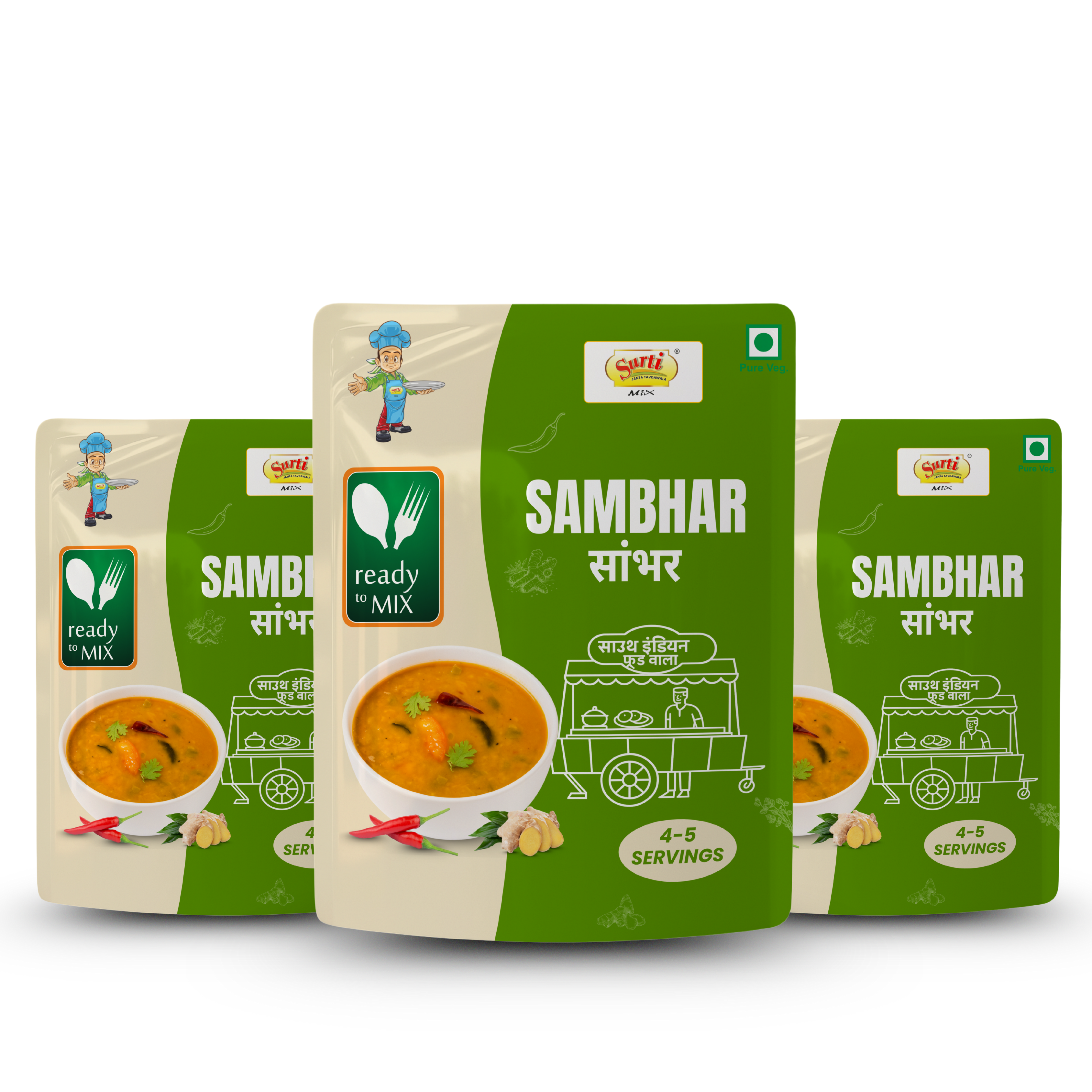 Surtimix Sambar Masala – सांभर मसाला – Authentic South Indian Spice Blend |Pack Of 3|