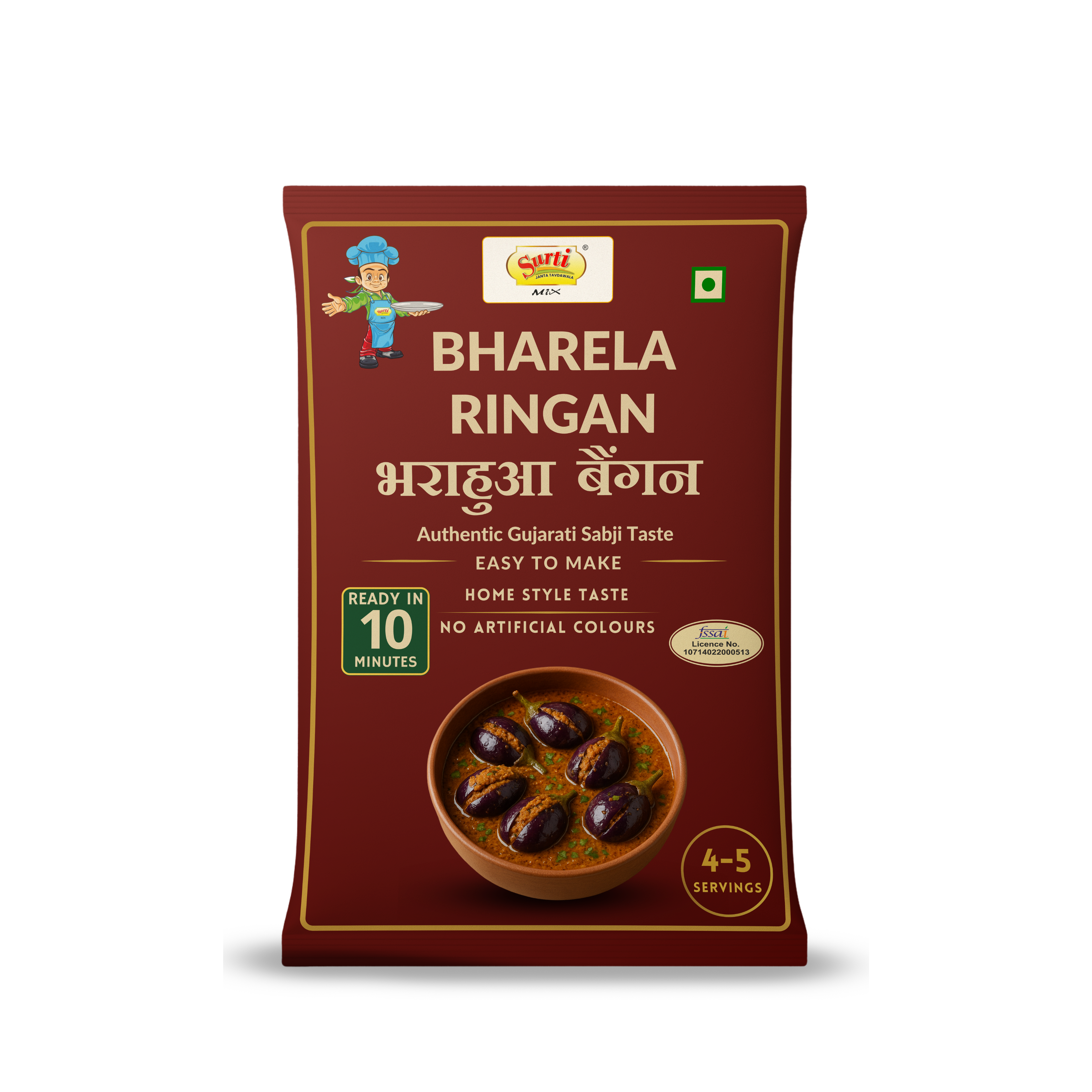 Surtimix Bharela Ringan Gujarati sabji Gravy Masala – भरेला रिंगण गुजराती सब्जी ग्रेवी मसाला – Authentic Spicy & Flavorful Blend