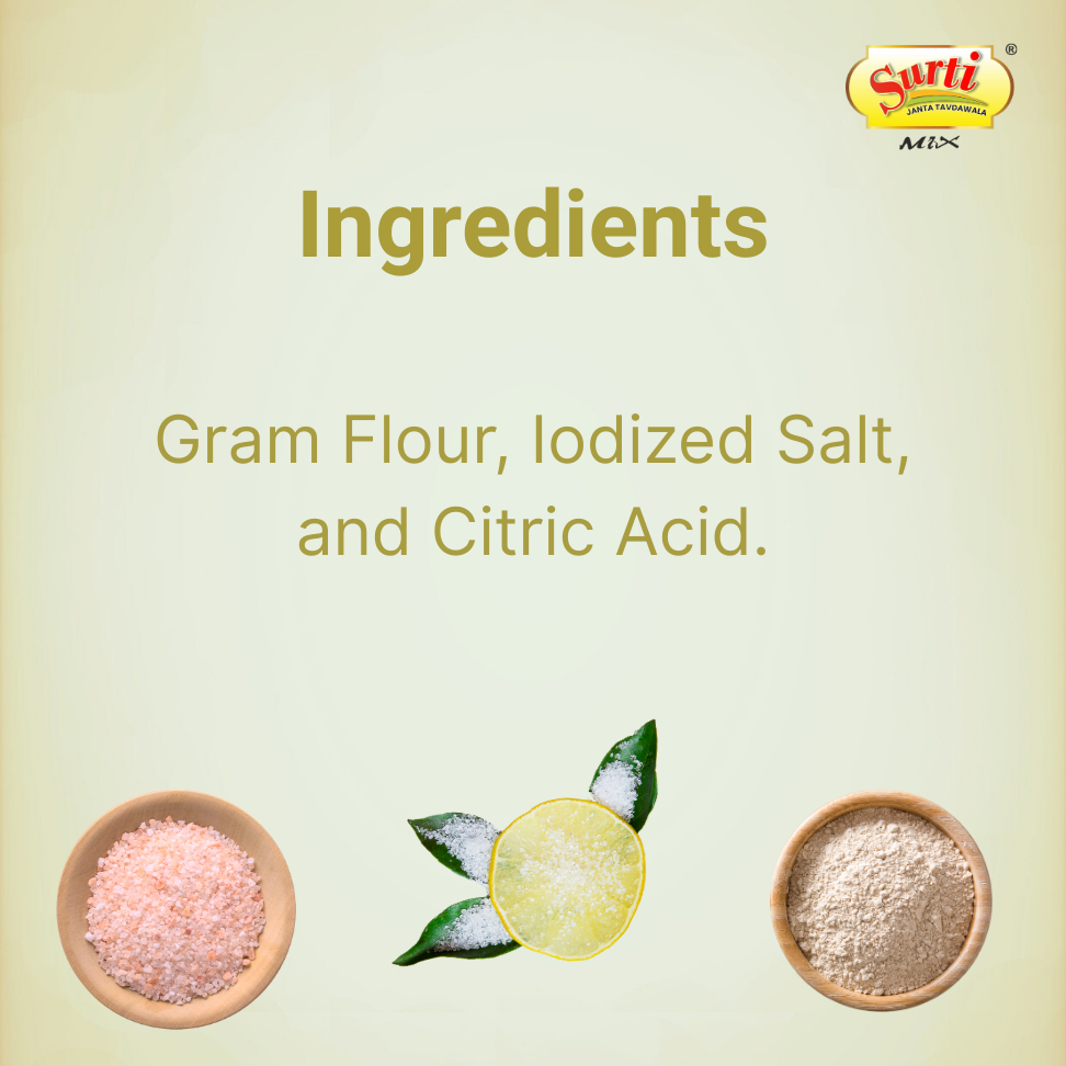 Surtimix Gujarati Batata Puri – गुजराती बटाटा पूरी – Crispy & Flavorful Snack, 250g (3 Packs) | 500g (3 Packs) | 1kg (1 Pack)