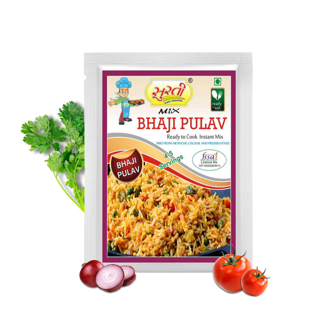 Surtimix Bhaji Pulav Masala – भाजी पुलाव मसाला – Flavorful Spice Blend for Street-Style Tawa Pulav