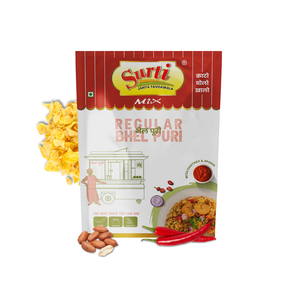 Surtimix Small Bhel Puri – स्मॉल भेल पुरी – Crunchy & Flavorful Indian Chaat Snack  | Pack of 3 |