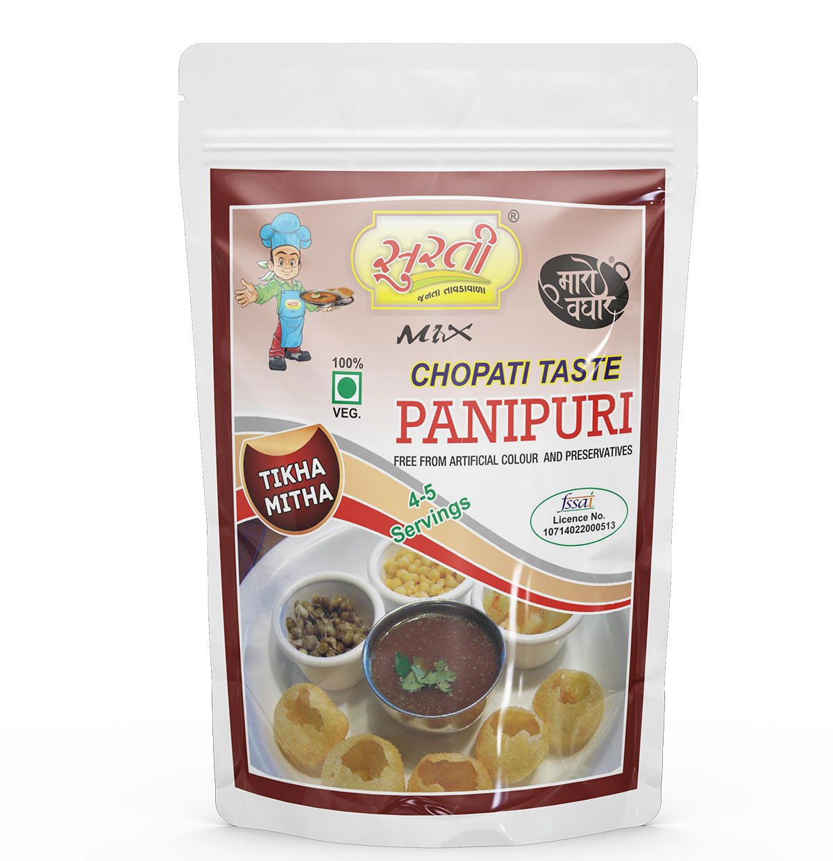 Surtimix PaniPuri | Gol Gappa Paste  | Puchka | Pakodi | Pani Patasha | Water Balls Paste Chopati Taste – पानी पूरी गोलगप्पे चौपाटी टेस्ट – No Onion, No Garlic Authentic Mumbai-Style Flavor