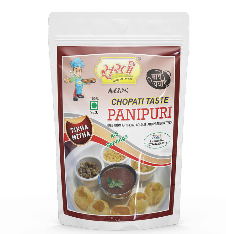 Surtimix Pani Puri Chopati Taste – पानी पूरी चौपाटी टेस्ट – No Onion, No Garlic Authentic Mumbai-Style Flavor