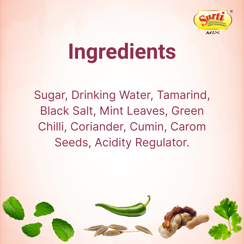 सुर्टिमिक्स पानी पूरी चपाती स्वाद - पानी पूरी चपाती टेस्ट - न प्याज, न लहसुन, प्रामाणिक मुंबई-शैली का स्वाद