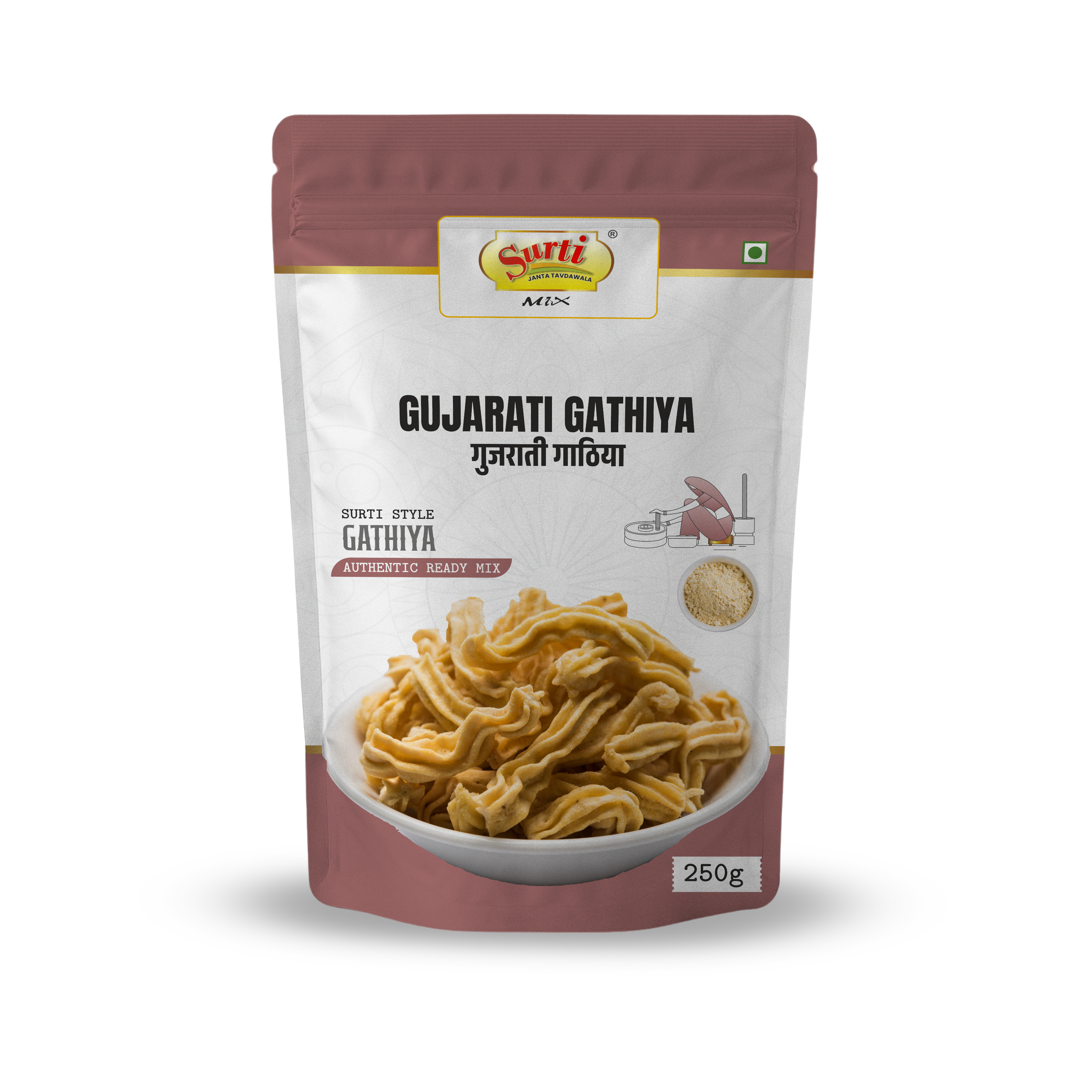 Surtimix  Premium Soft Gujarati Gathiya Atta – गुजराती गाठिया आटा – Crispy & Authentic Snack Mix |Pack Of 2|