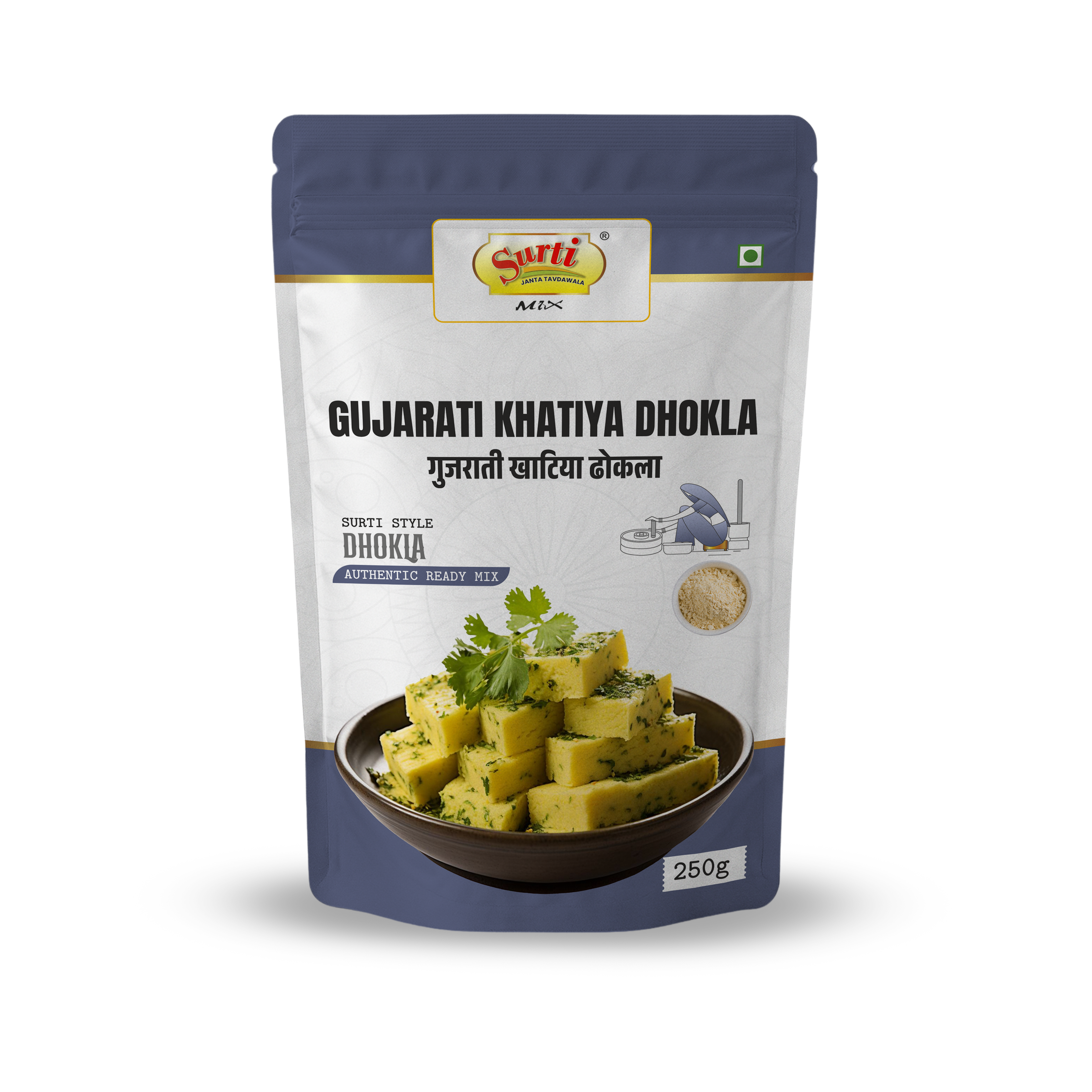 Surtimix Gujarati Khatiya Dhokla – गुजराती खाटिया ढोकला – Traditional Tangy & Fluffy Snack