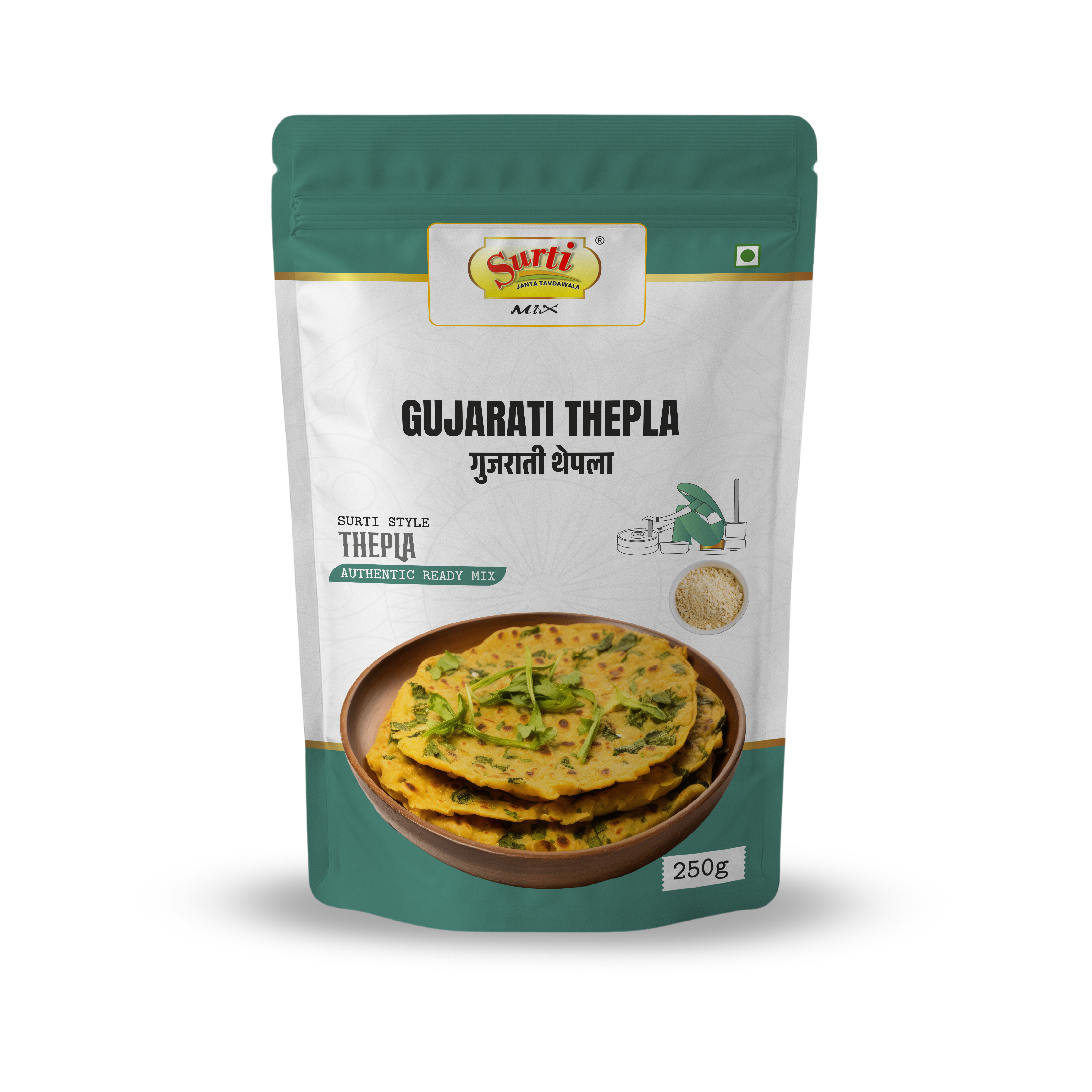 Surtimix Gujarati Thepla Atta – गुजराती थेपला आटा – Authentic Spiced Flatbread Mix