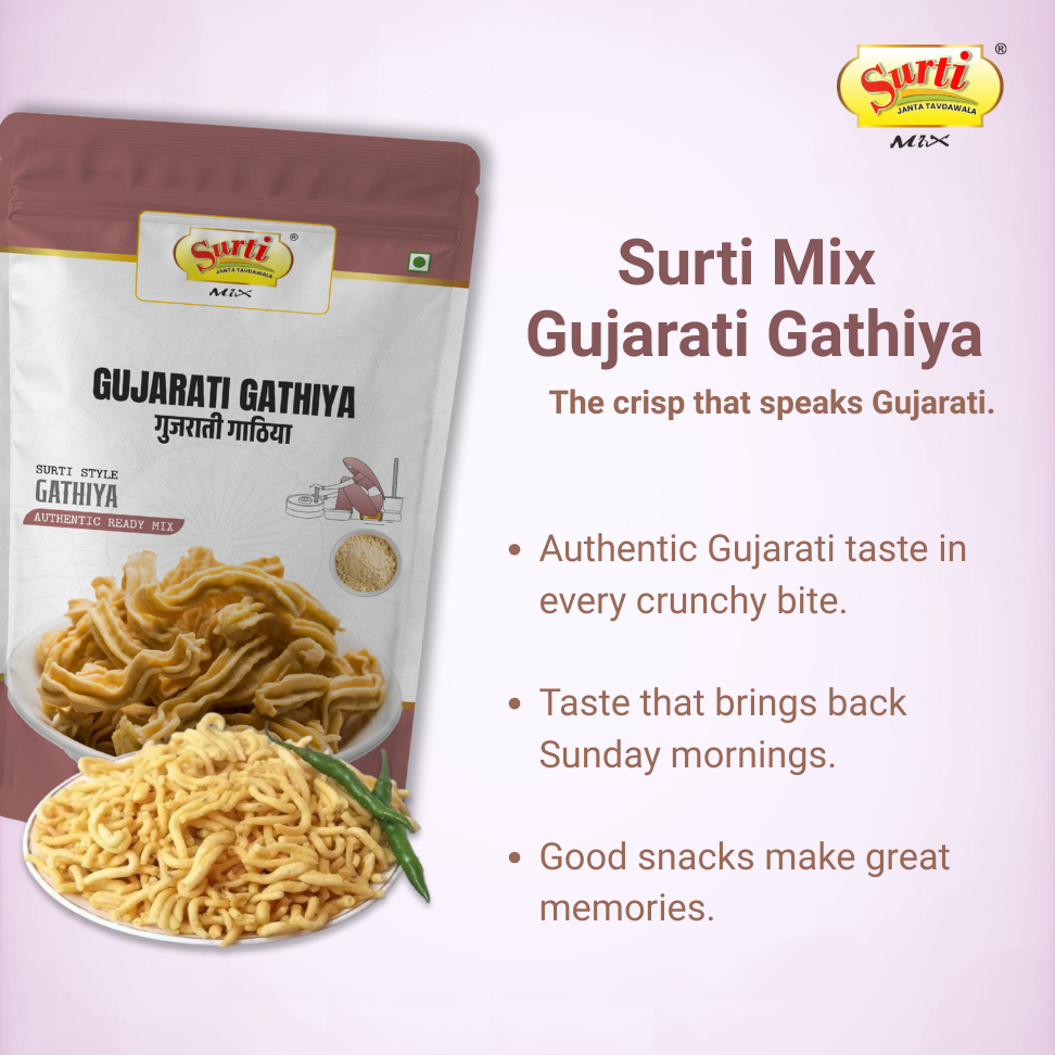 Surtimix  Premium Soft Gujarati Gathiya Atta – गुजराती गाठिया आटा – Crispy & Authentic Snack Mix |Pack Of 2|