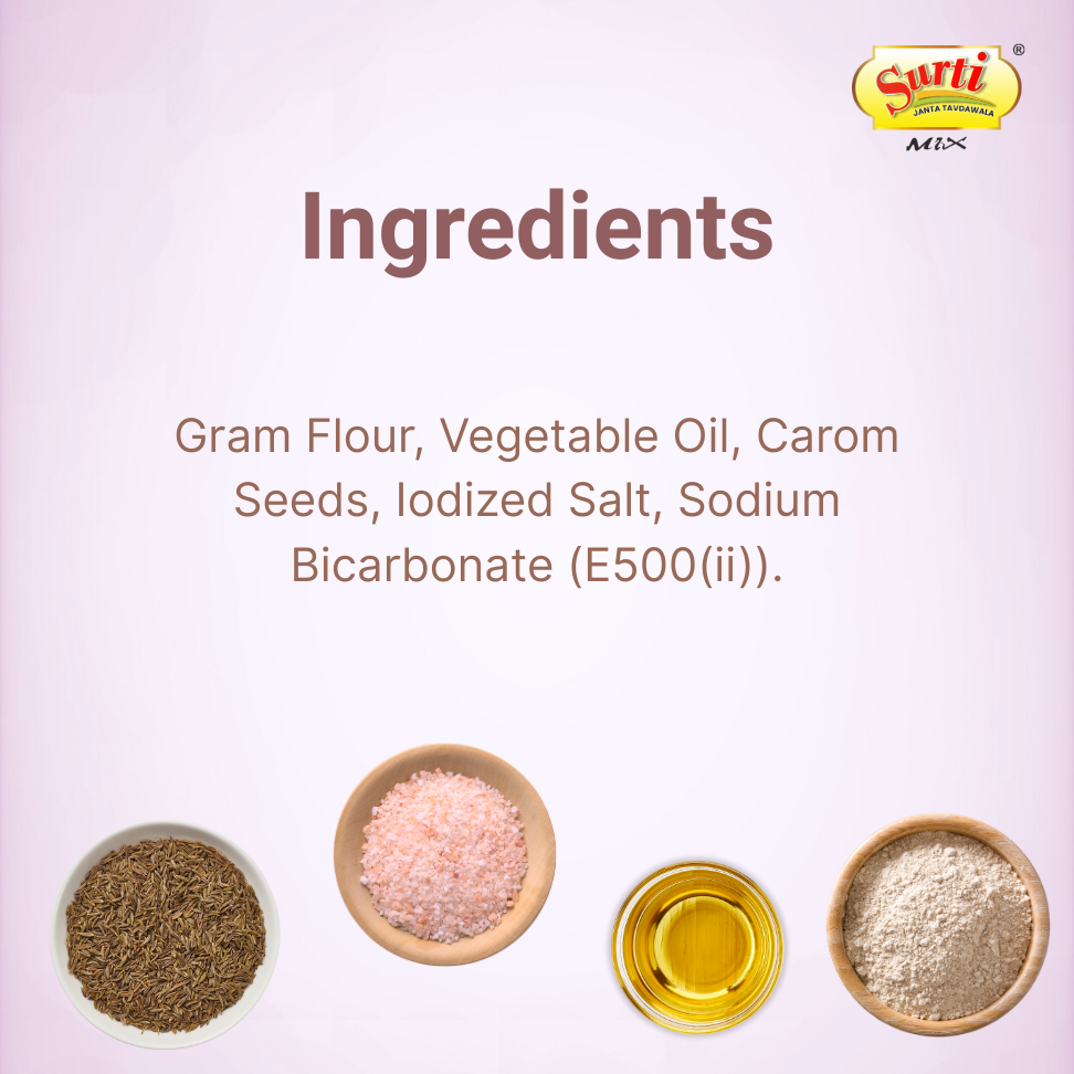 Surtimix  Premium Soft Gujarati Gathiya Atta – गुजराती गाठिया आटा – Crispy & Authentic Snack Mix |Pack Of 2|