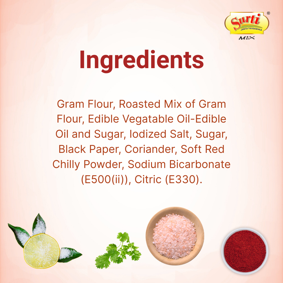 Surtimix Gujarati Gota Atta – गुजराती गोटा आटा – Crispy & Spicy Farsan Mix  |Pack Of 2|