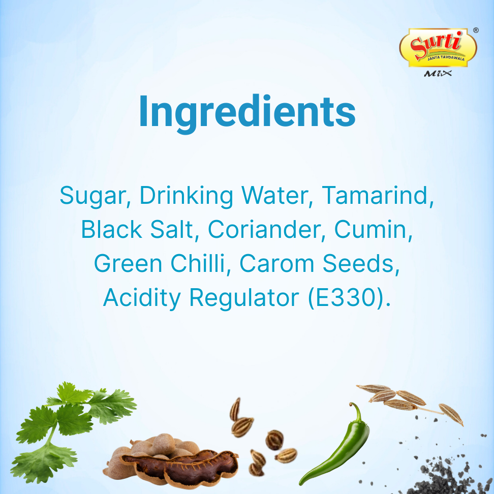 Surtimix Mini khata Mitha Haajma Hajam Pani Puri Golgappa  Paste  – खट्टा मीठा हाजमा हजम पानी पुरी गोलगप्पा – No Onion, No Garlic – A Tangy & Digestive Delight |Pack Of 5|