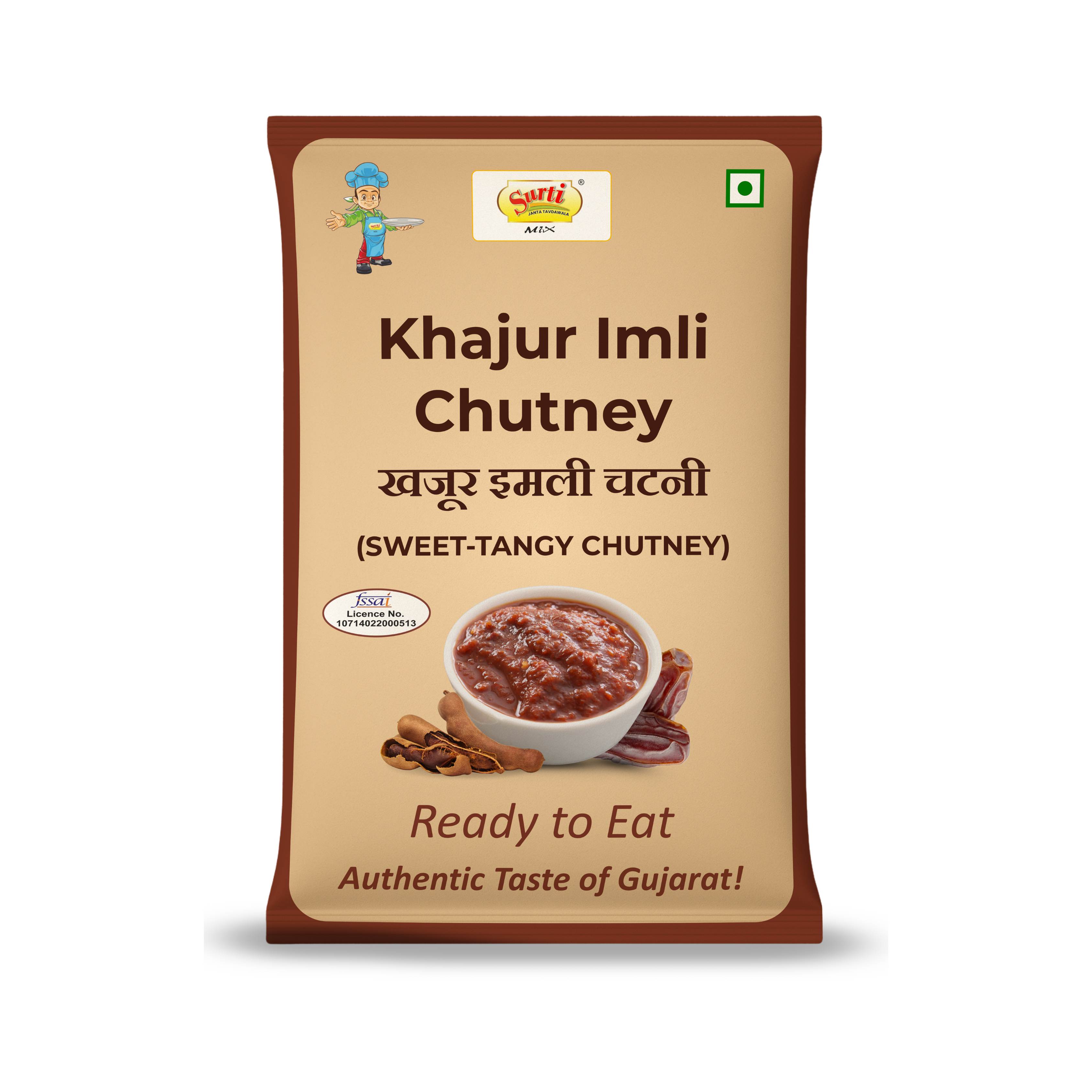 Surtimix Khajur Chutney – सुरतीमिक्स खजूर चटनी – Sweet & Tangy Date Chutney  |110gm  Pack of 3 |