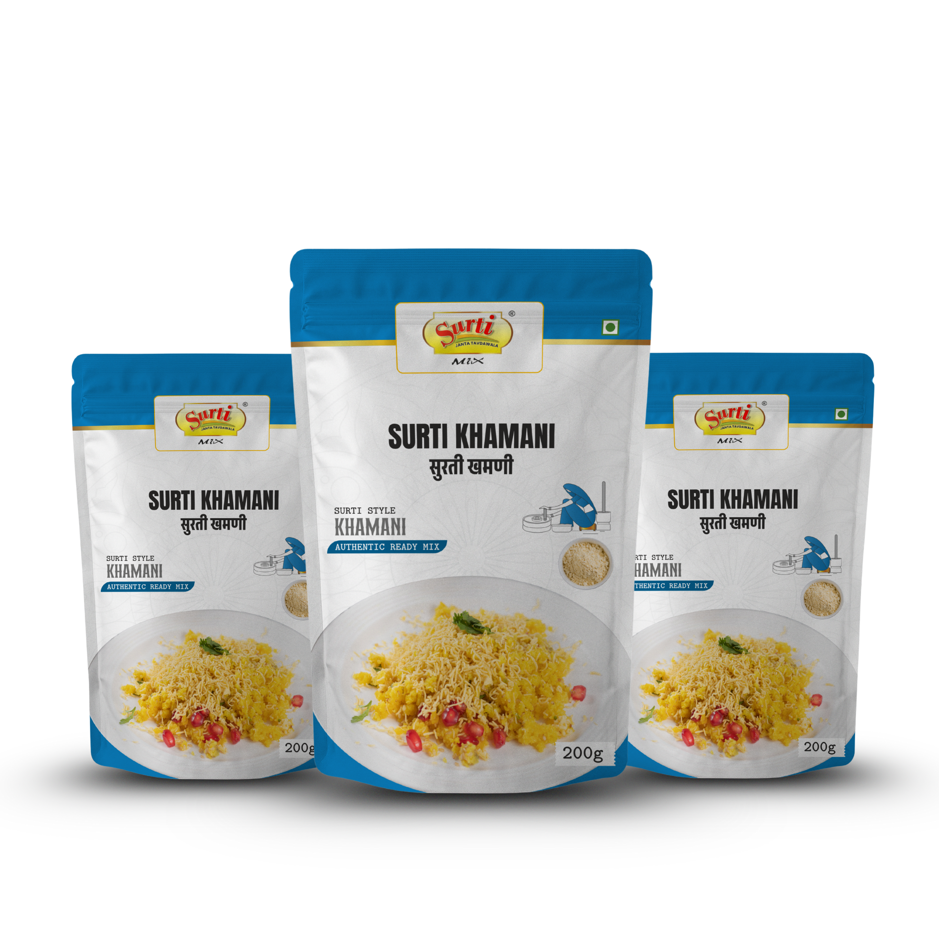 Surti Mix Surtimix Khamani Mix – सूरतमिक्स खमनी आटा – Soft & Crunchy Gujarati Snack Mix | Pack of 3 |