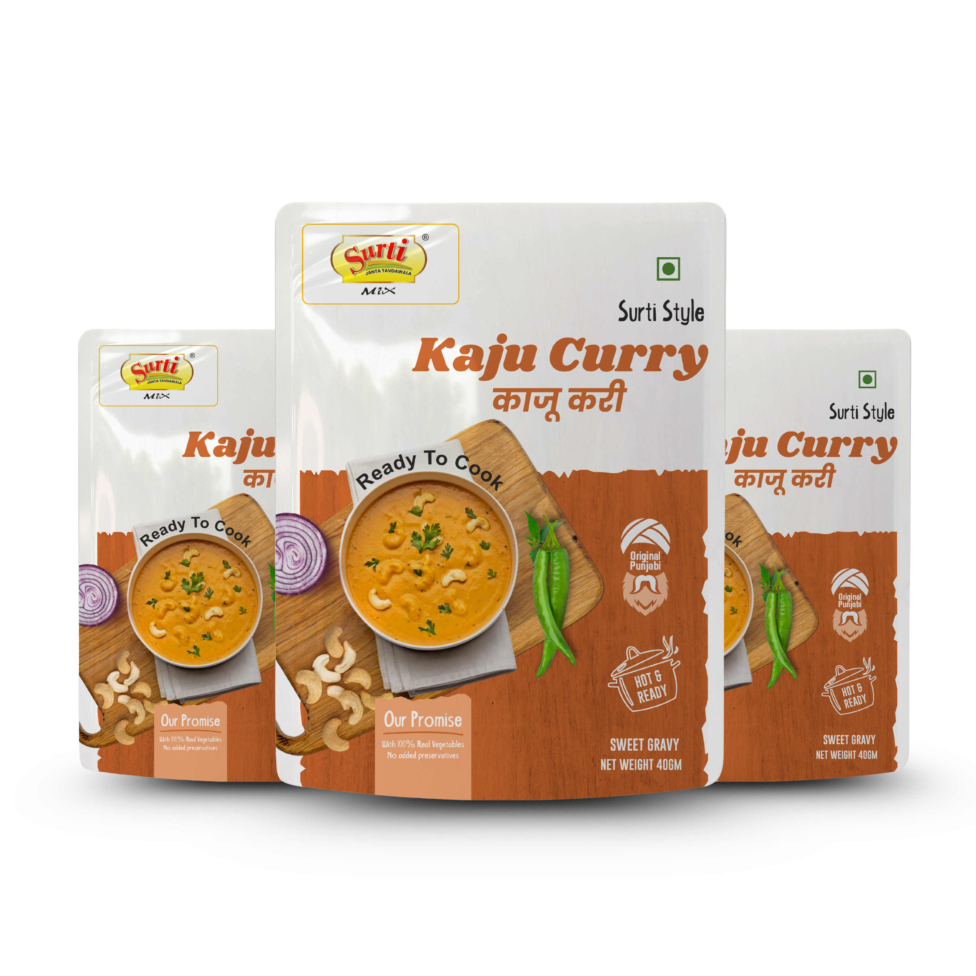 Surtimix Kaju Curry Punjabi sabji Gravy Masala– काजू करी पंजाबी सब्जी ग्रेवी मसाला – Rich & Royal Flavor |Pack Of 3|