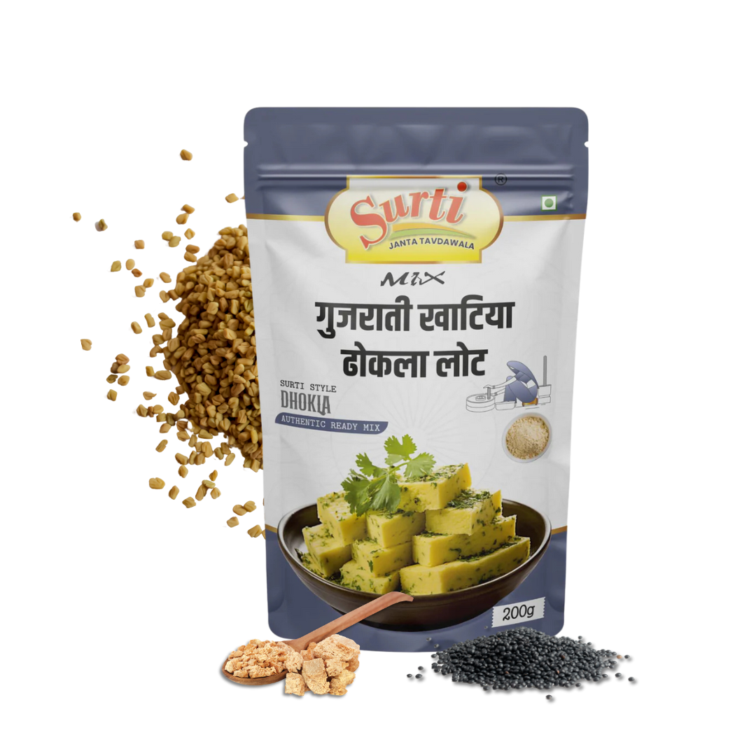 Surtimix Gujarati Khatiya Dhokla – गुजराती खाटिया ढोकला – Traditional Tangy & Fluffy Snack