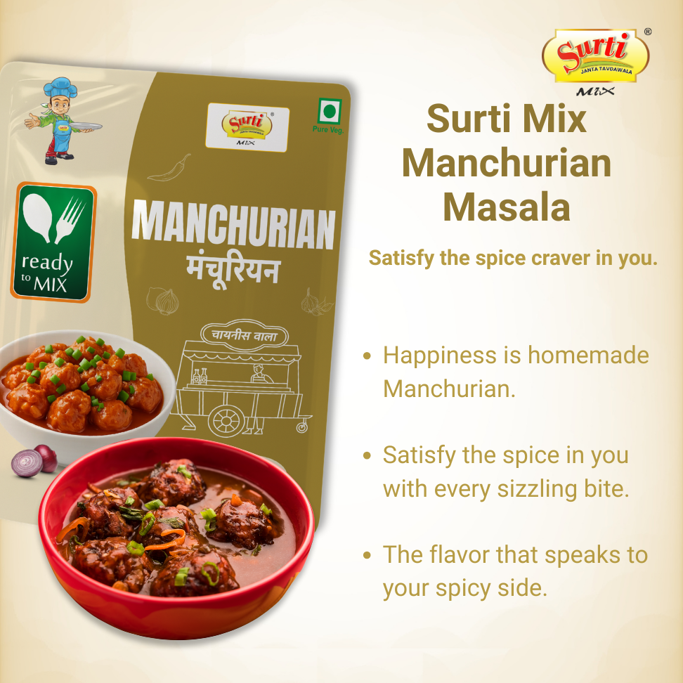 Surtimix Manchurian Masala – मंचूरियन मसाला – Perfect Indo-Chinese Spice Blend Pack Of 3|