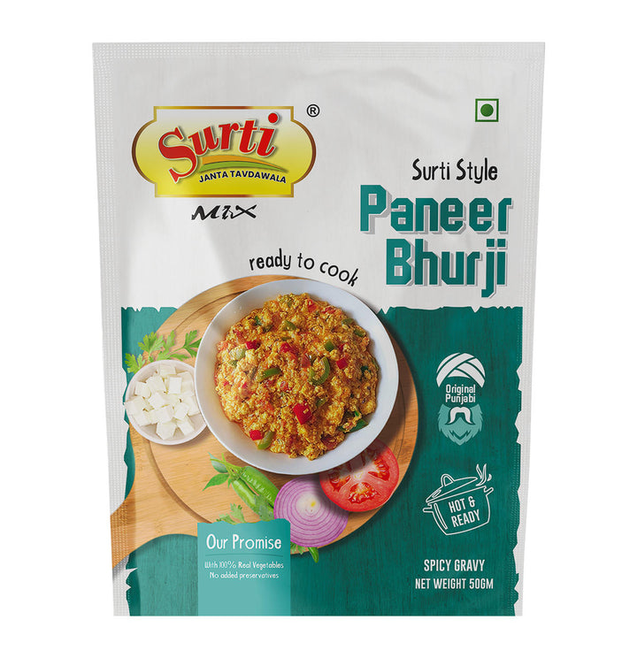 Surtimix Paneer Bhurji Punjabi sabji Gravy Masala – पनीर भुर्जी पंजाबी सब्जी  ग्रेवी मसाला – Spicy & Flavorful North Indian Blend