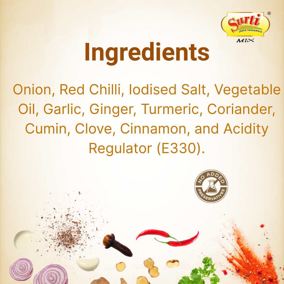 Surtimix  Delicious Pav Bhaji Gravy Masala – स्‍वादिष्‍ट पाव भाजी ग्रेवी मसाला – Rich & Flavorful Spice Blend |Pack Of 3|