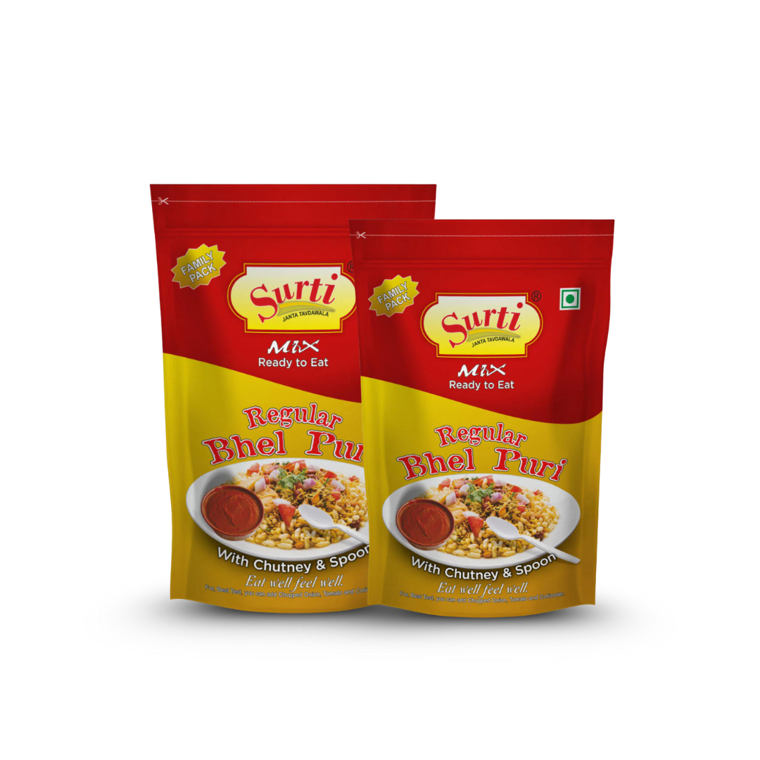Surtimix Bhel Puri - भेल पुरी – Authentic Indian Street Food Snack  | Pack of 2 |