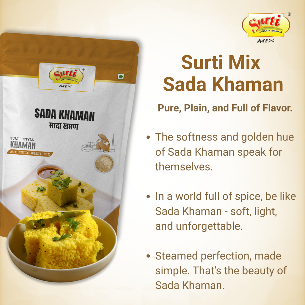 सुर्टिमिक्स सादा खमन आटा - सादा खमन आटा - नरम और स्पंजी गुजराती स्नैक मिक्स