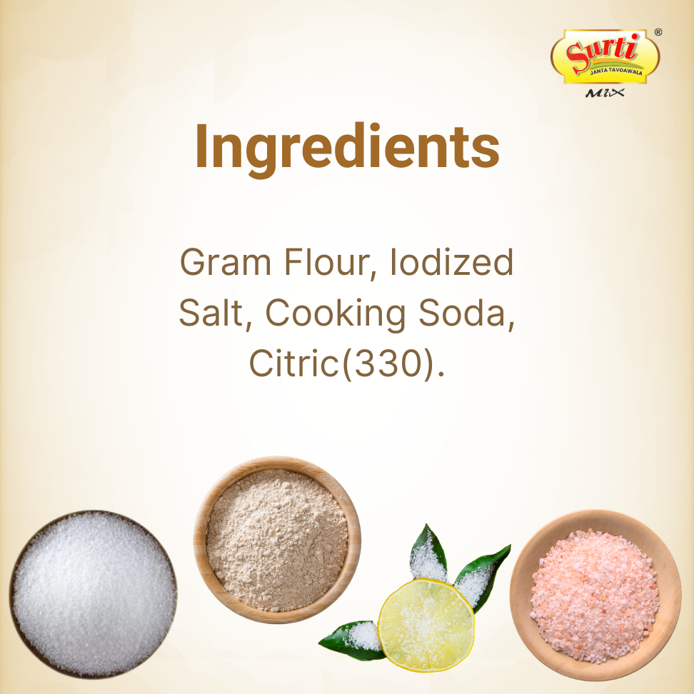 सुर्टिमिक्स सादा खमन आटा - सादा खमन आटा - नरम और स्पंजी गुजराती स्नैक मिक्स