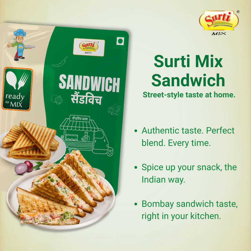 सुर्टिमिक्स सैंडविच मसाला - मसाला मसाला - ज़ायकेदार और स्वादिष्ट मसाला मिश्रण